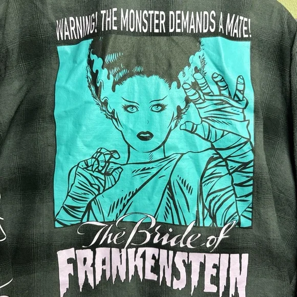 Bride of Frankenstein Graphic Hoodie - Black and Blue - Picture 3 of 4